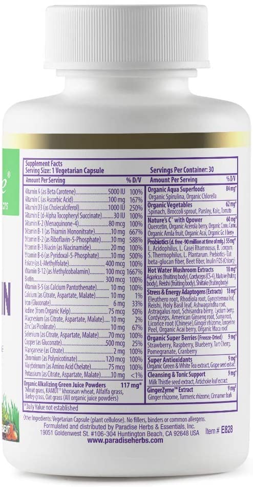 Paradise Herbs Superfood Multivitaman - 30 Tablet