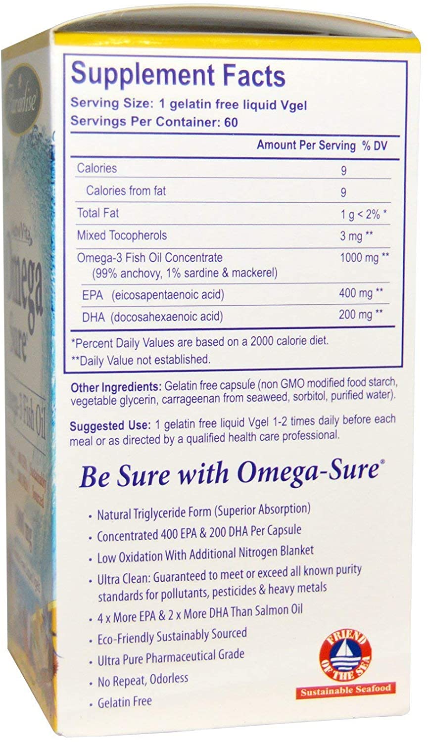 Paradise Herbs Omega Sure - 60 Tablet