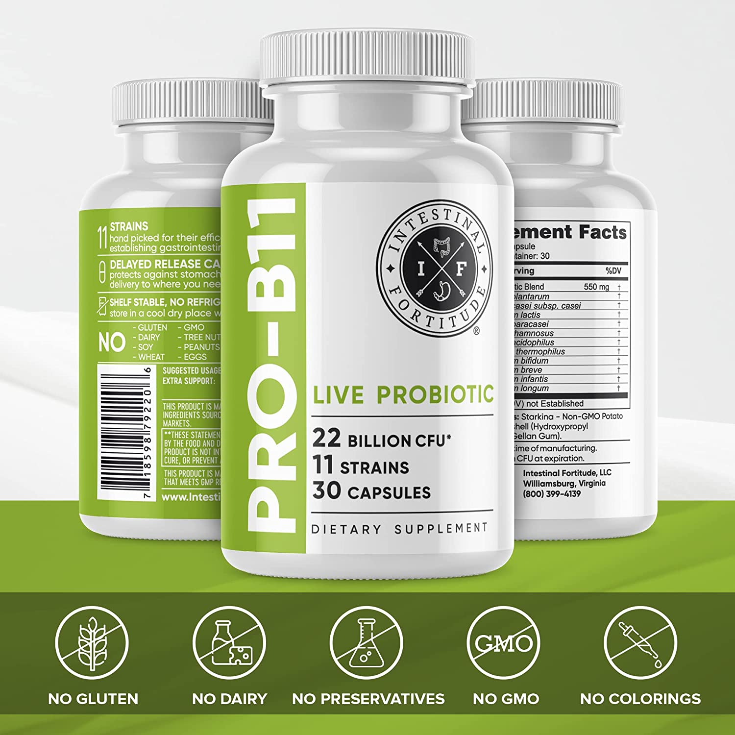 Intestinal Fortitude PRO-B11 Probiotic - 30 Tablet