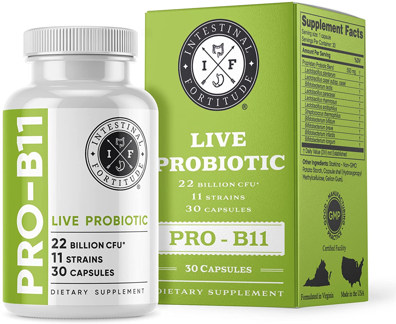 Intestinal Fortitude PRO-B11 Probiotic - 30 Tablet