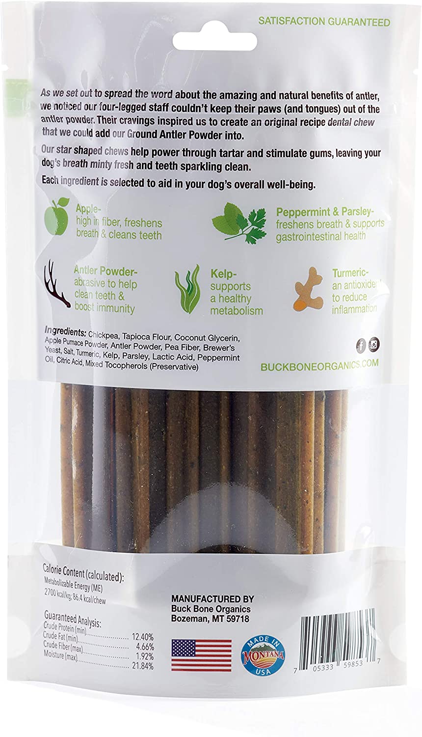 Buck Bone Organics Natural Dental Chew Pack