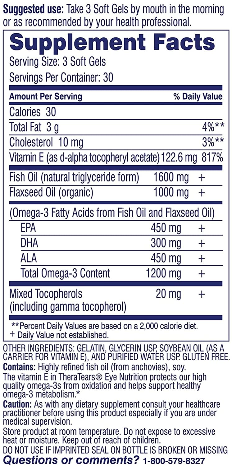 TheraTears Eye Nutrition Tablet - 180 Count