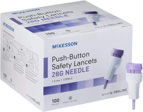 Mckesson Push Button Safety Lancets - 100 Count