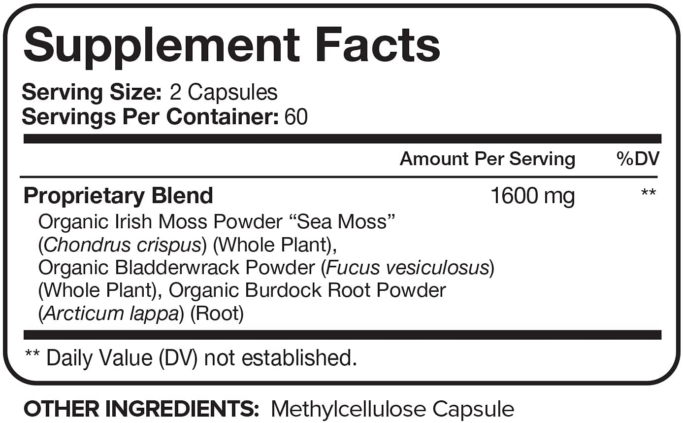 Nutrivein Sea Moss - 120 Tablet