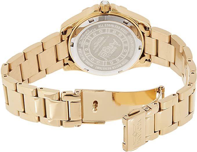 Invicta Women's WildflowerAngelAnalog Display Quartz Stainless-Steel Strap Gold Casual Watch