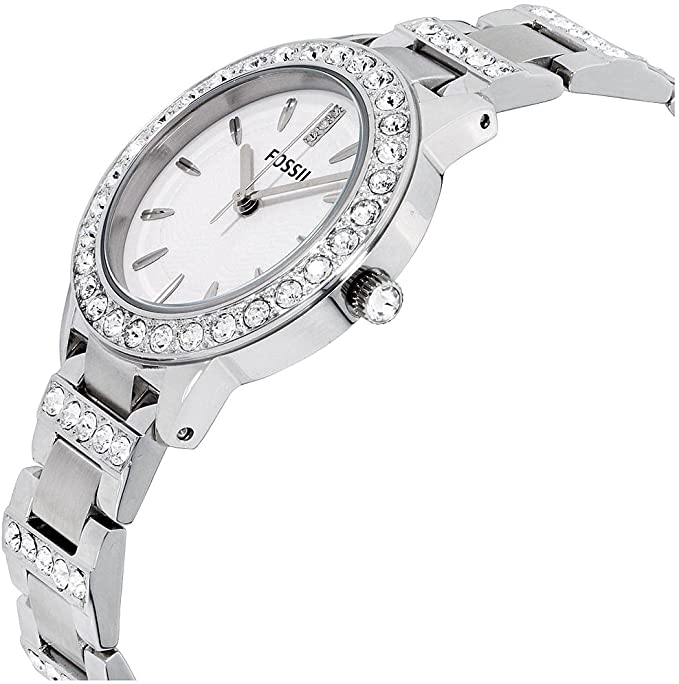 Fossil Women's Jesse Stainless Steel Crystal-Accented Dress Quartz Watch