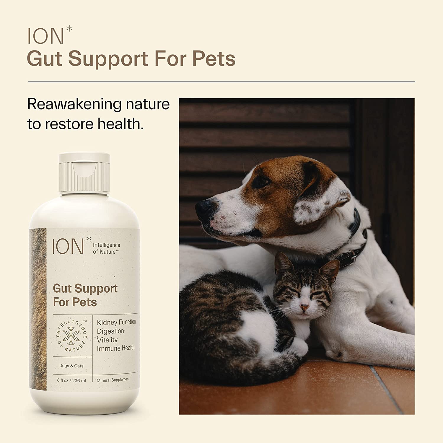 ION Intelligence of Nature  Gut Support for Pets - 236 ml