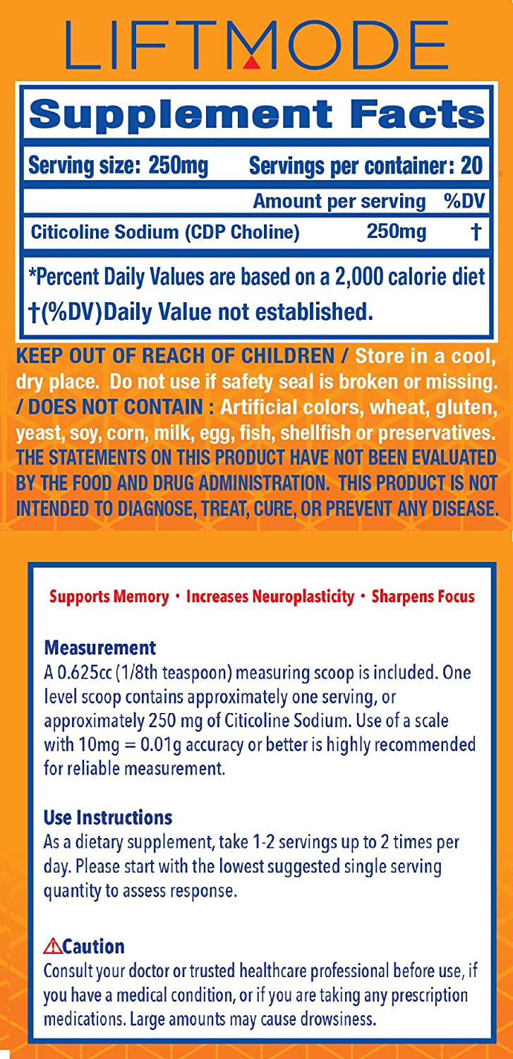 Liftmode Citicoline Powder - 5 g