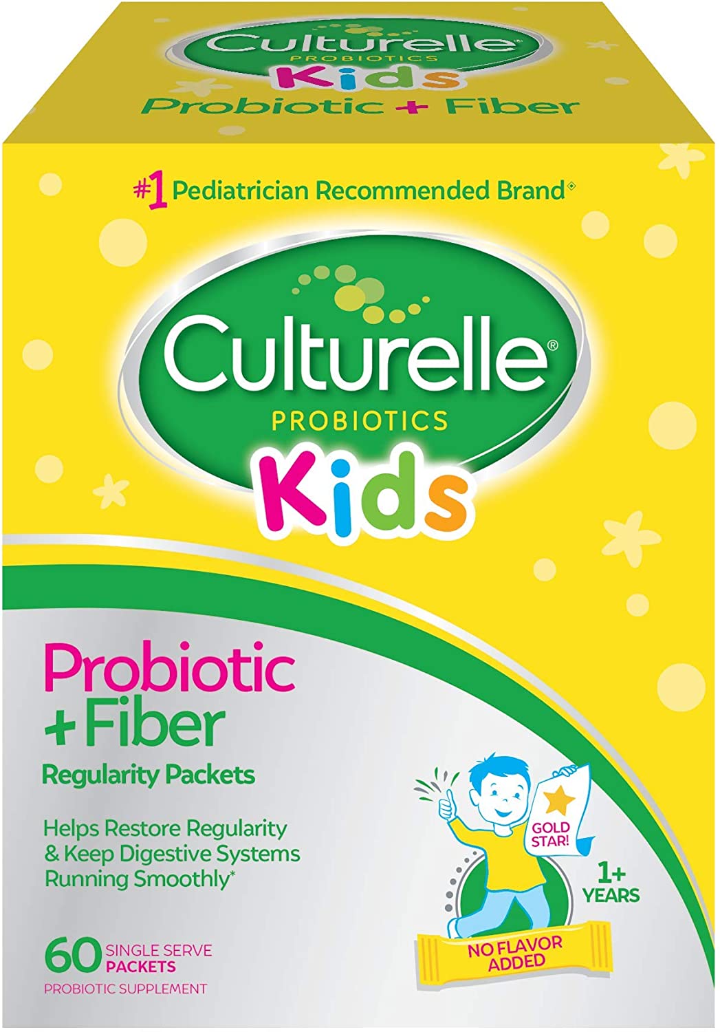 Culturelle Kids Probiotic & Fiber - 60 Packets