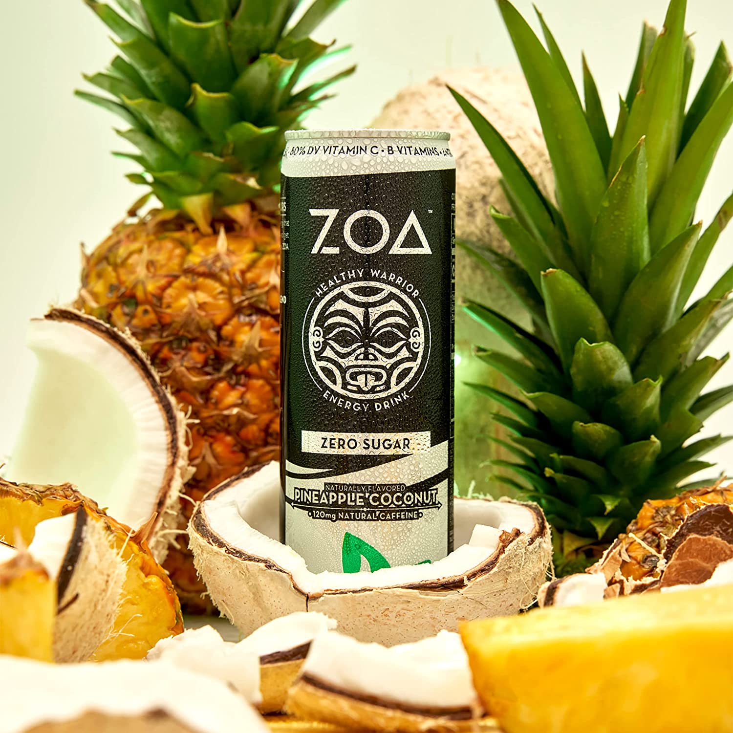 Zoa Sugar Free White Peach & Pineapple Coconut - 24 Pack