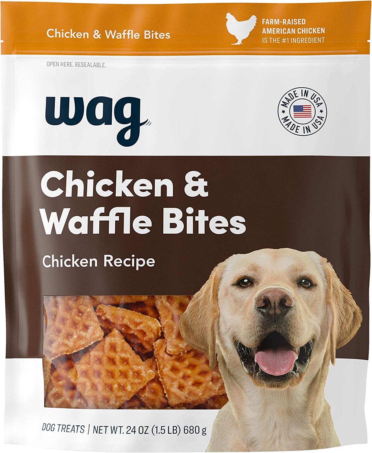 Wag Chicken and Waffle Bites - 680 g