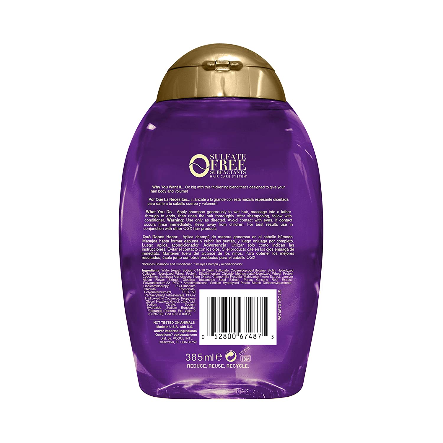 OGX Biotin & Collagen Shampoo - 385 ml