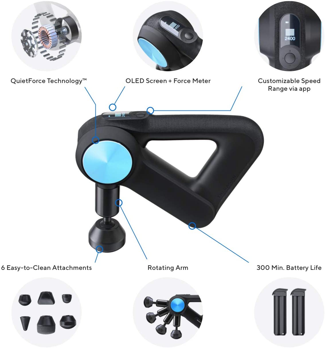 Theragun Pro All New 4th Generation Percussive Therapy Deep Tissue Muscle Treatment Massage Gun