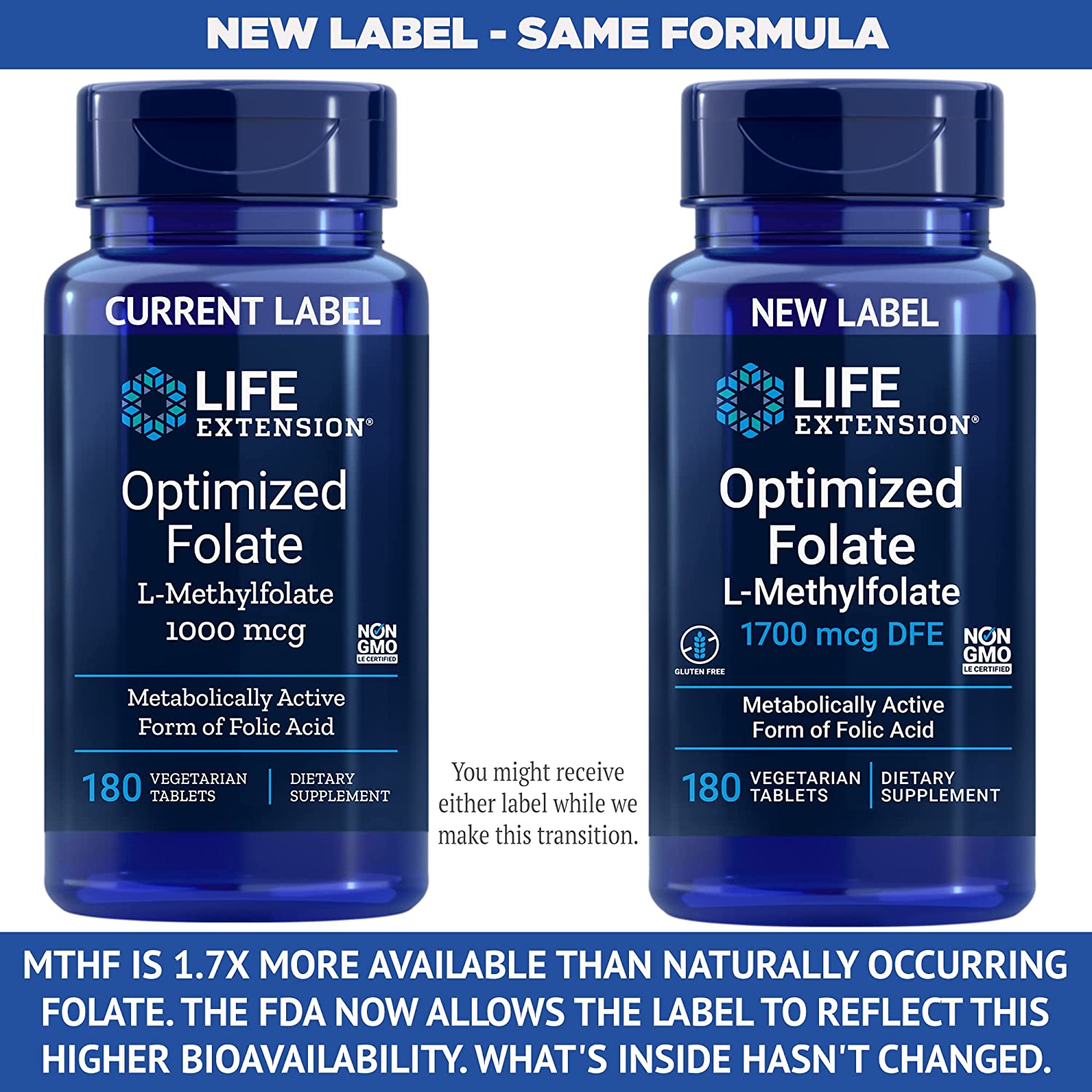 Life Extension Optimized Folate - 180 Tablet