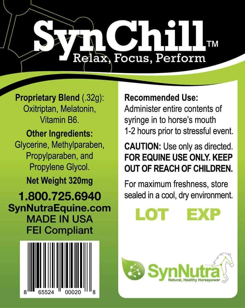 SynChill Oral Horse Calming Gel - 12 Adet