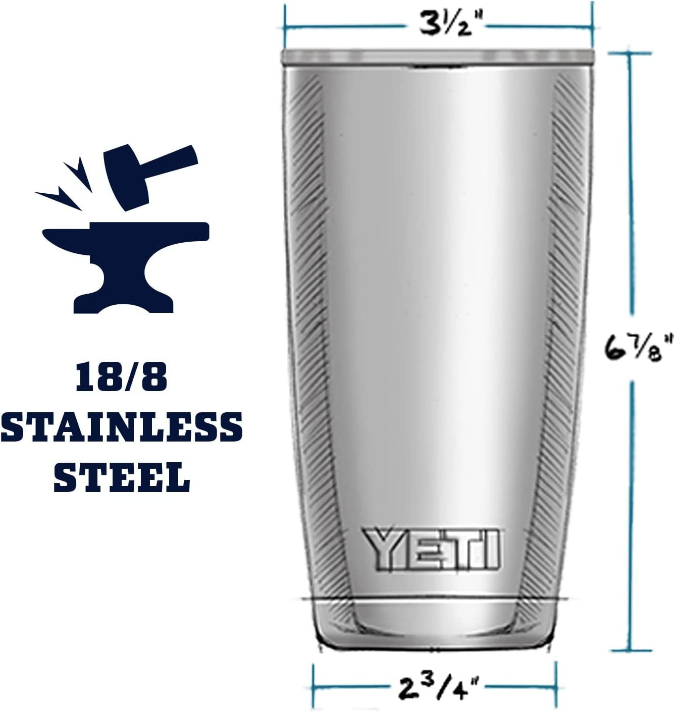 Yeti Rambler - 20 Oz Tumbler