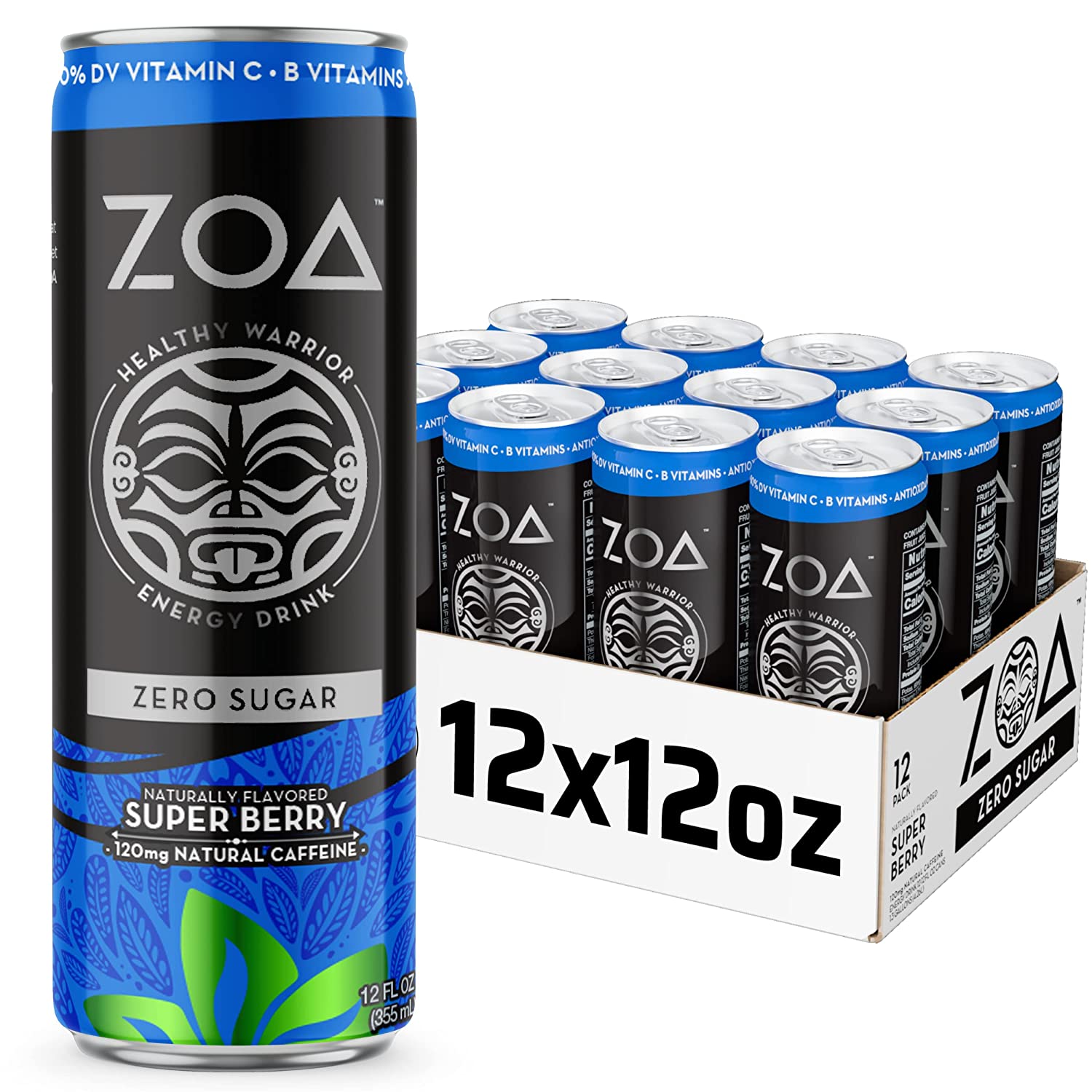 Zoa Sugar Free Energy Drink Bundle - 60 Pack