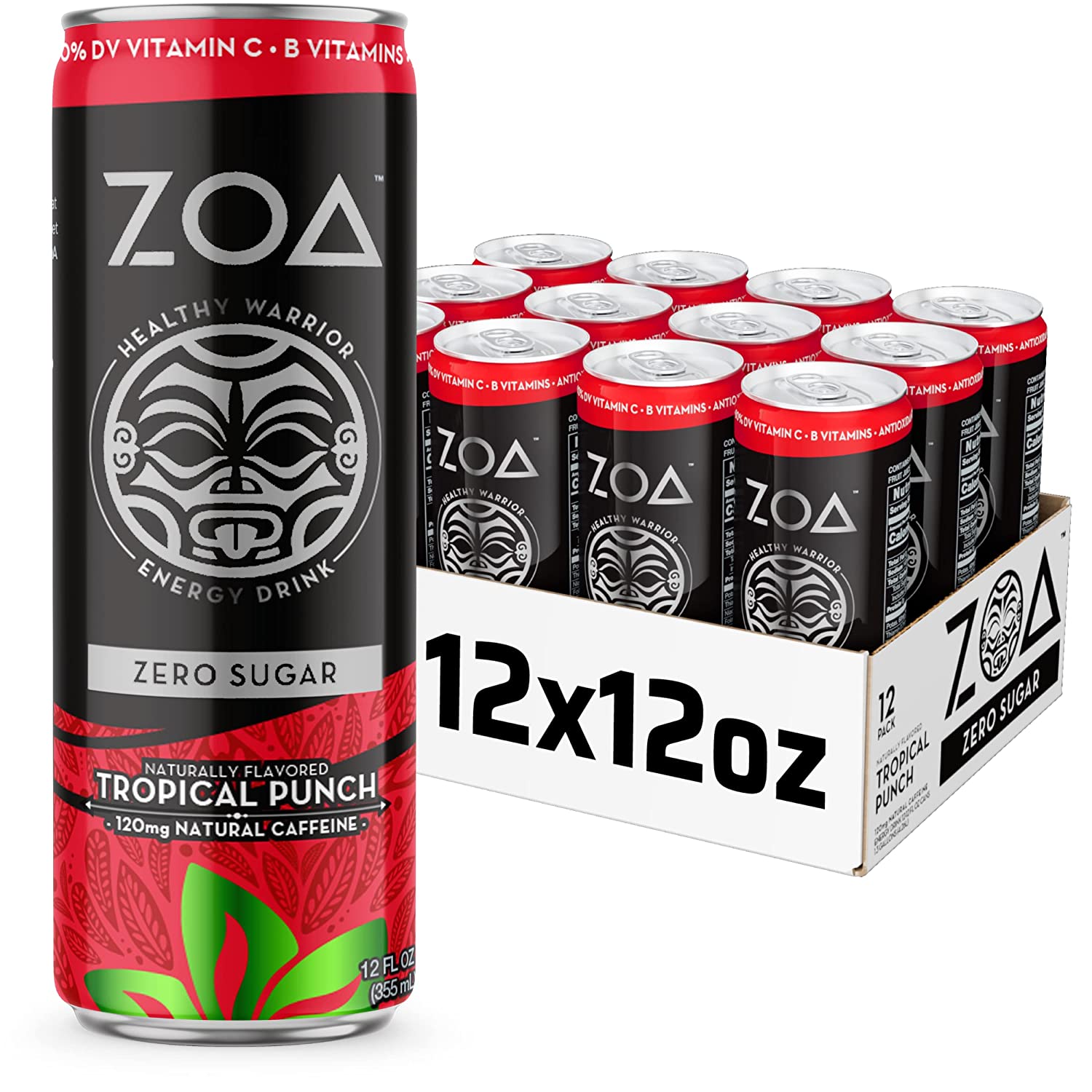 ZOA Sugar-Free Energy Drink Variety - 36 Pack