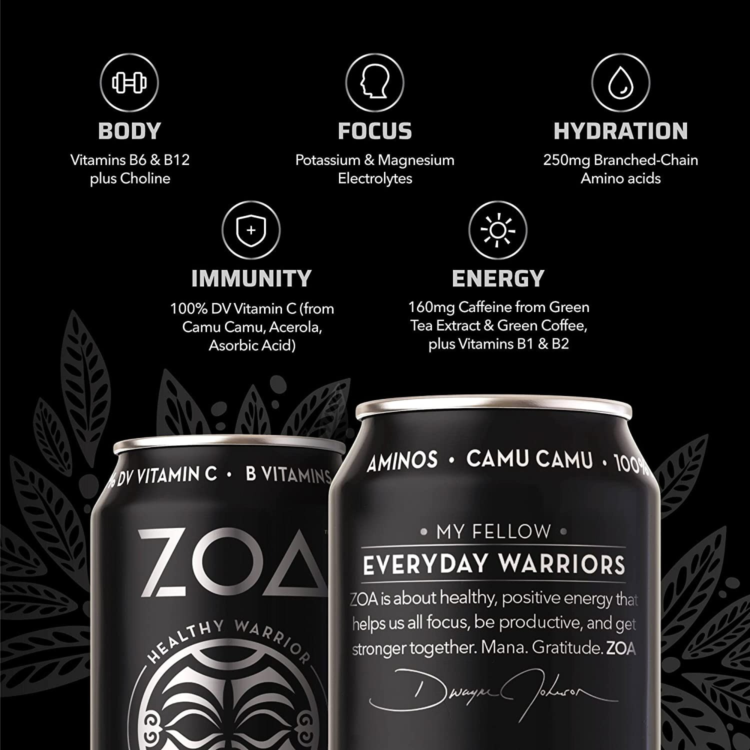 Zoa Zero Sugar Energy Drink - 12 Pack