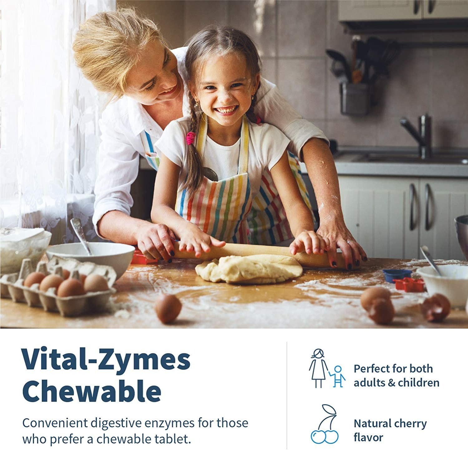 Klaire Labs Vital-Zymes Chewable - 180 Tablet