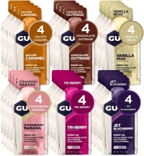 GU ENERGY ORIGINAL SPORTS NUTRITION ENERGY GEL ASSORTED FLAVORS - 24 COUNT
