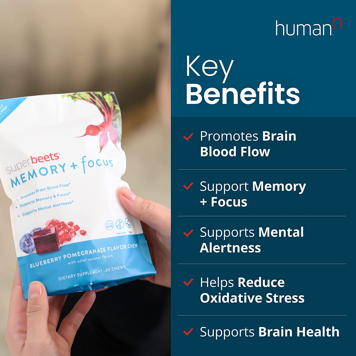 HumanN SuperBeets Memory - 30 Count