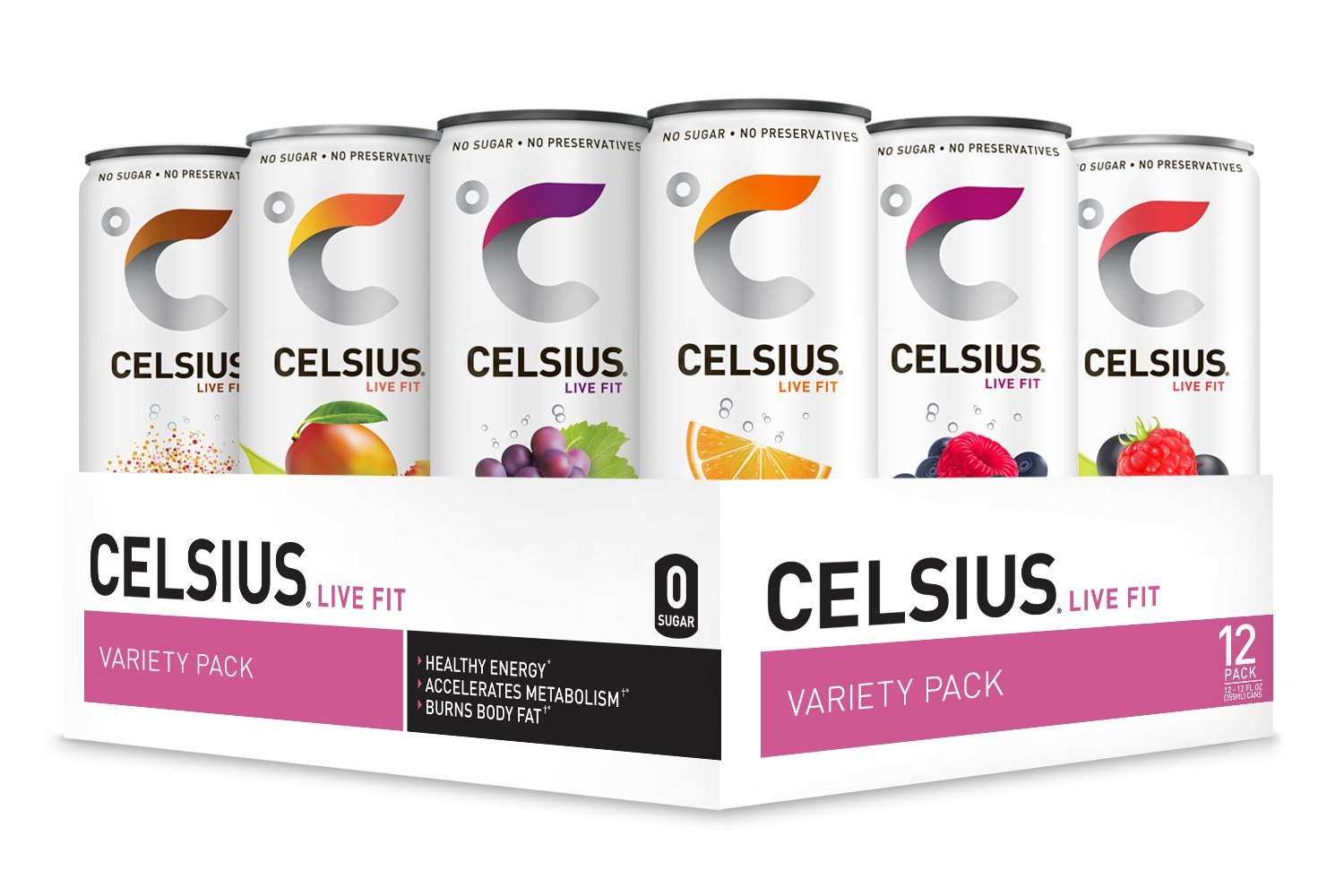 Celsius Essential Energy Drink 12 Pack - 355 ml