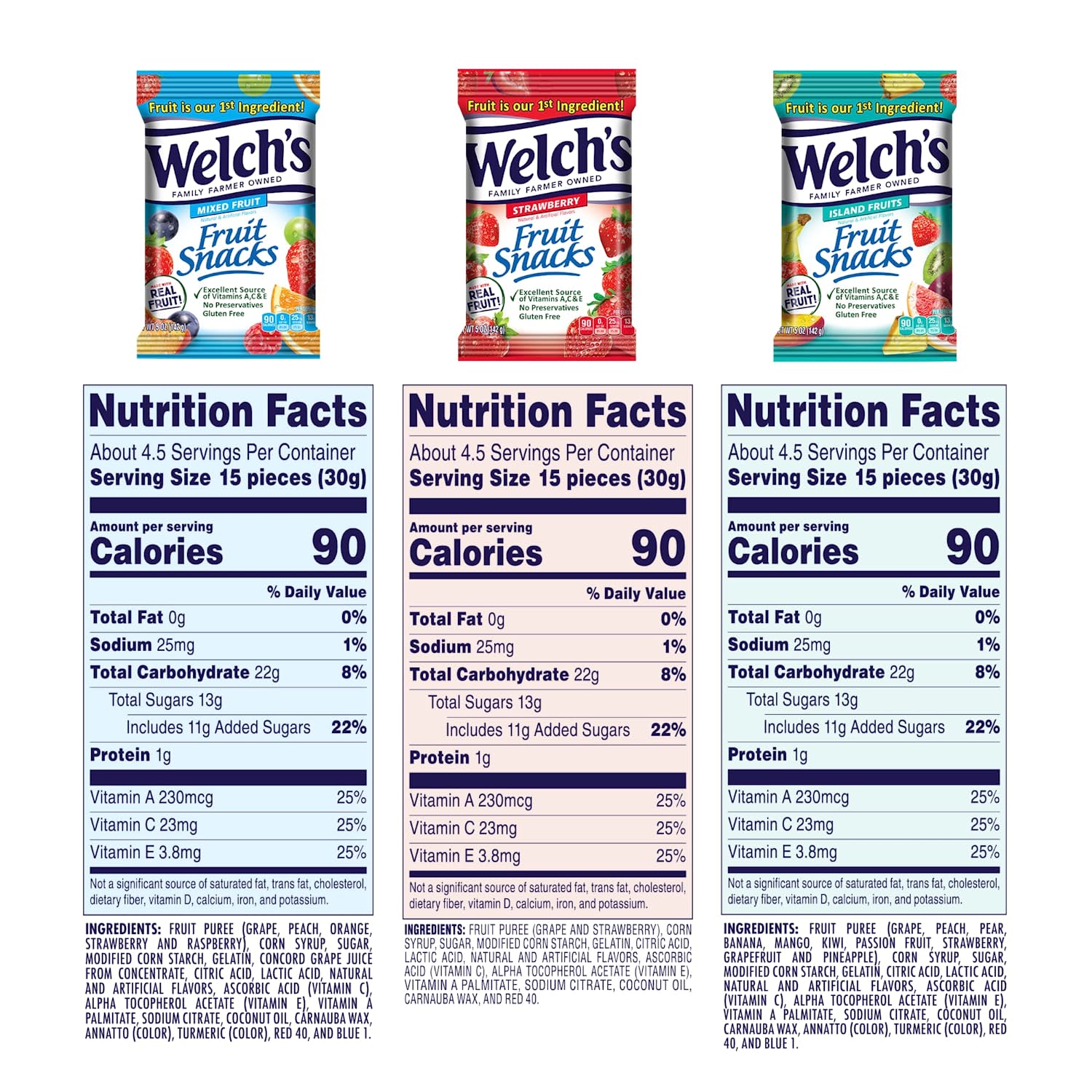 Welch’s Fruit Snacks - 5 oz - 12'li Paket