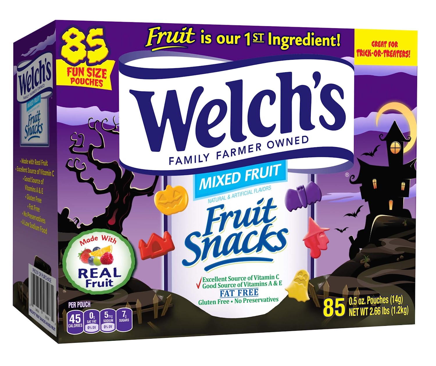 Welch's Halloween Fun Size Fruit Snacks 0.5 Oz - 85 Adet