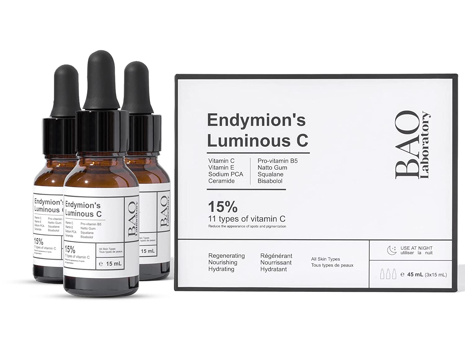 Bao Laboratory Endymion’s Luminous C Face Serum - 15 ml - 3'lü Set