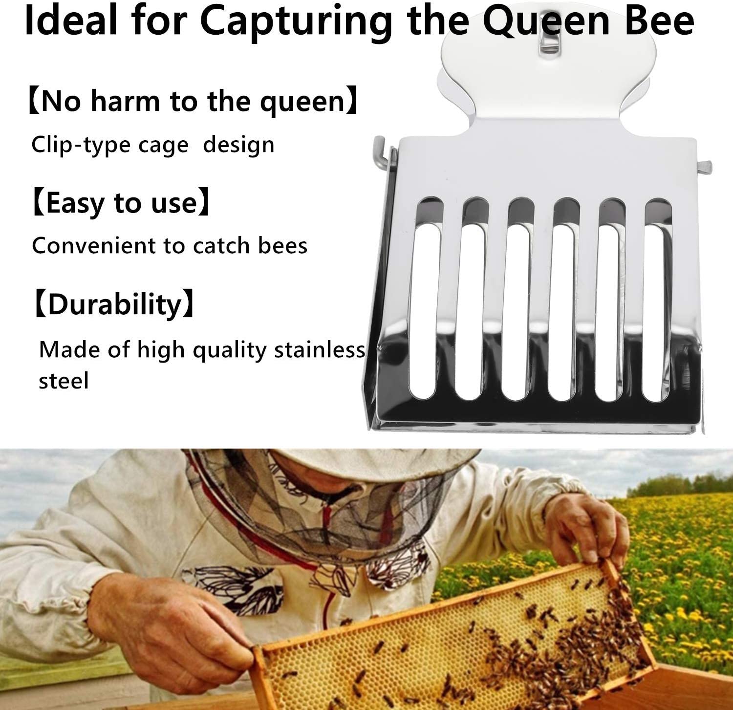 Patioer Beekeeping Queen Bee Cage Clips - 5 pcs