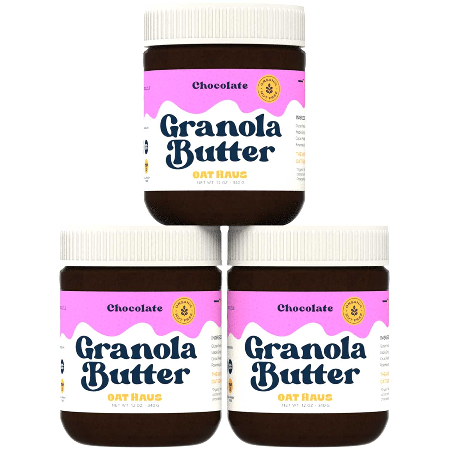 Oat Haus Organic Chocolate Granola Butter - 12 Oz - 3 Adet