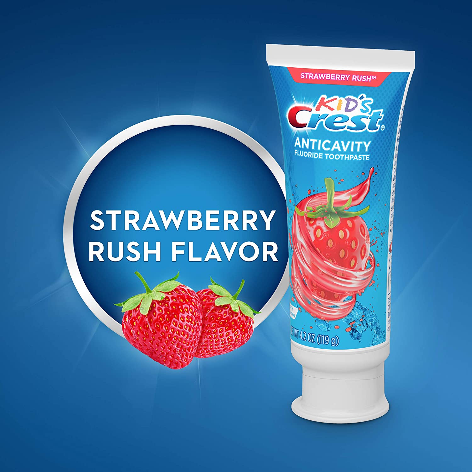 Crest Kid's Toothpaste, Strawberry Rush - 4.2 Oz - 3'lü Paket