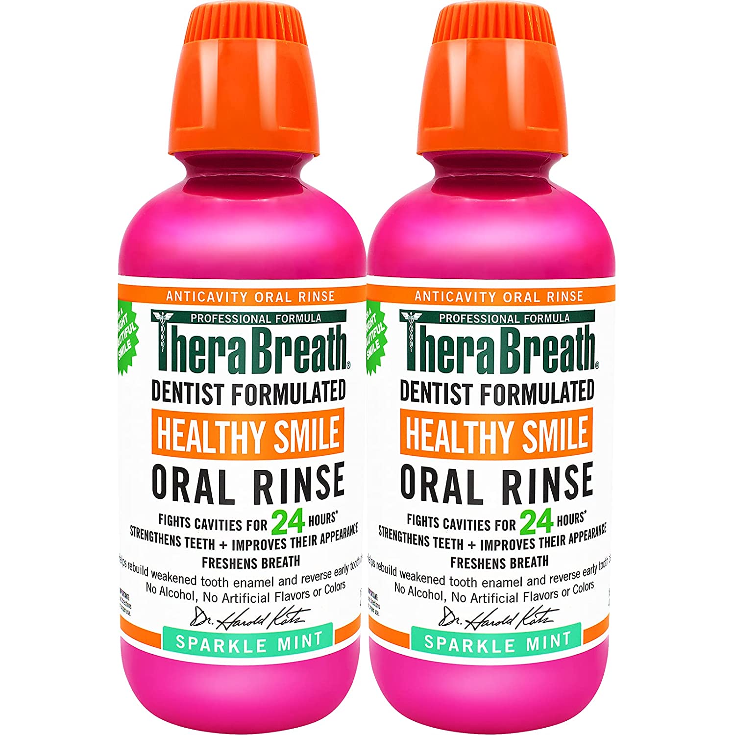 TheraBreath Healthy Smile 24-Hour Oral Rinse - 16 Fl Oz - 2 Adet