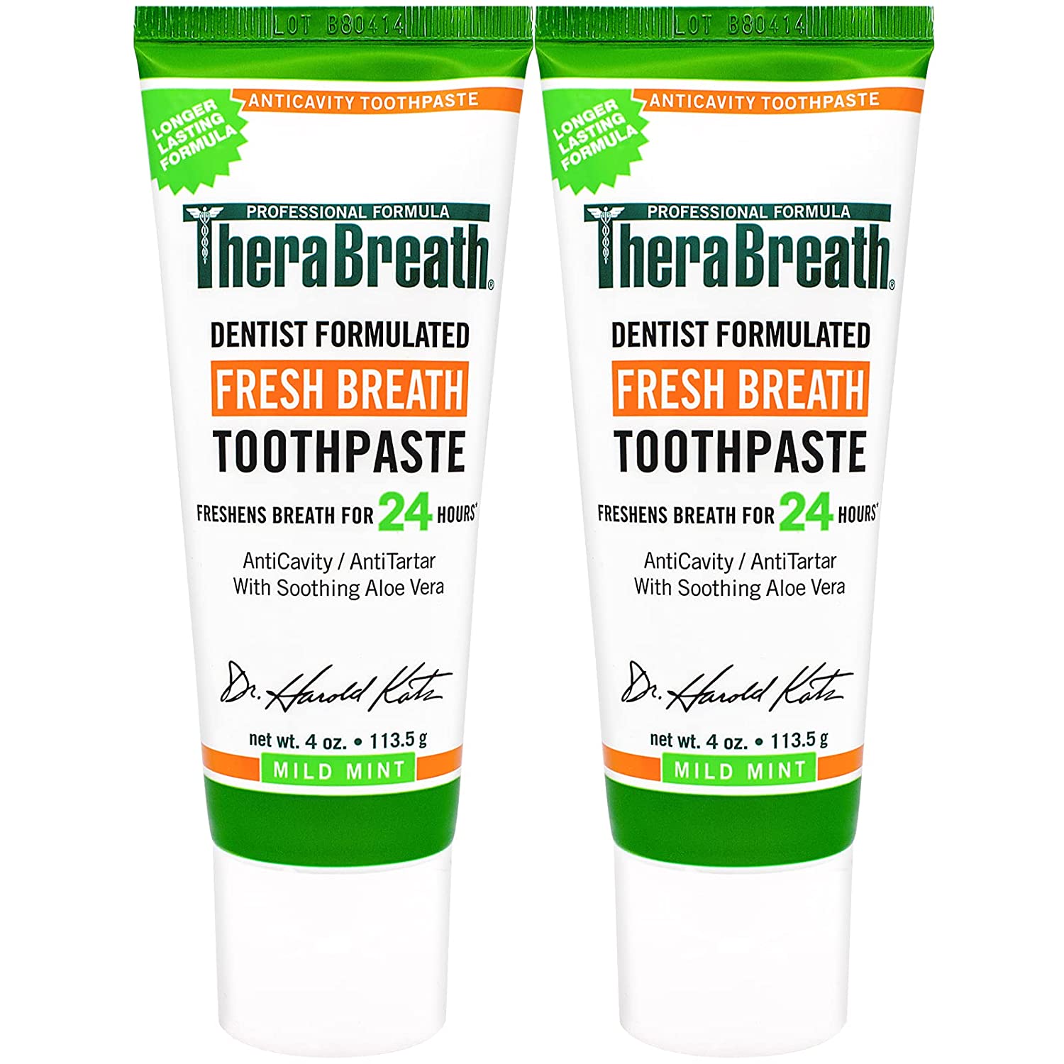 TheraBreath Fresh Breath 24-Hour Toothpaste - 4 Fl Oz - 2 Adet