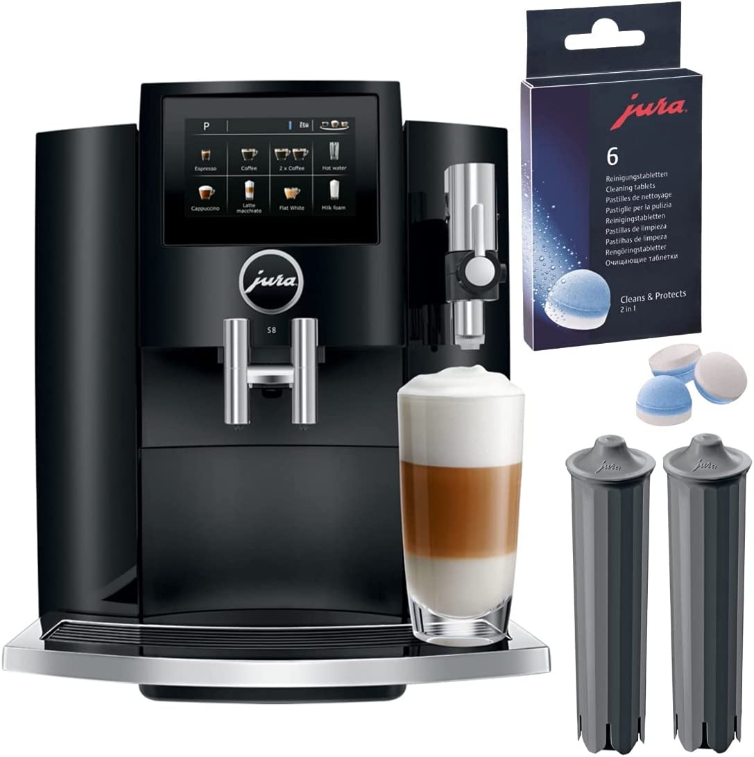 Jura S8 Automatic Coffee and Espresso Machine - Piano Black