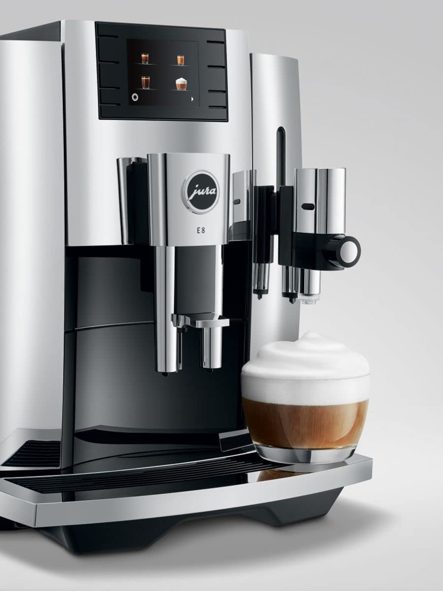 Jura E8 Automatic Coffee Machine - Chrome