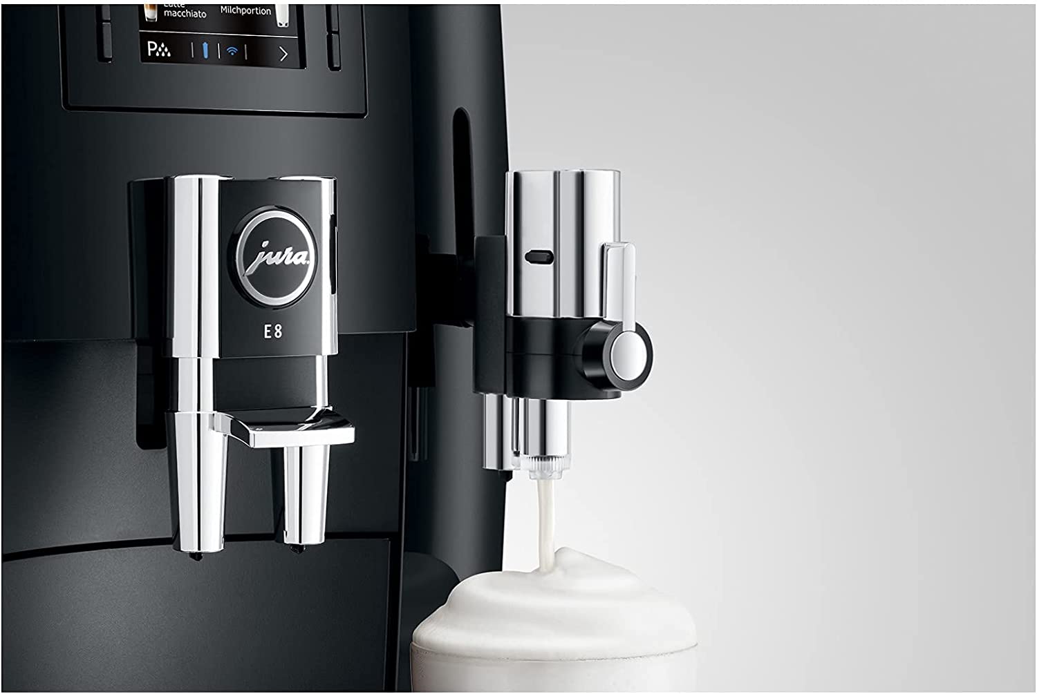 Jura E8 Automatic Coffee Machine - Piano Black