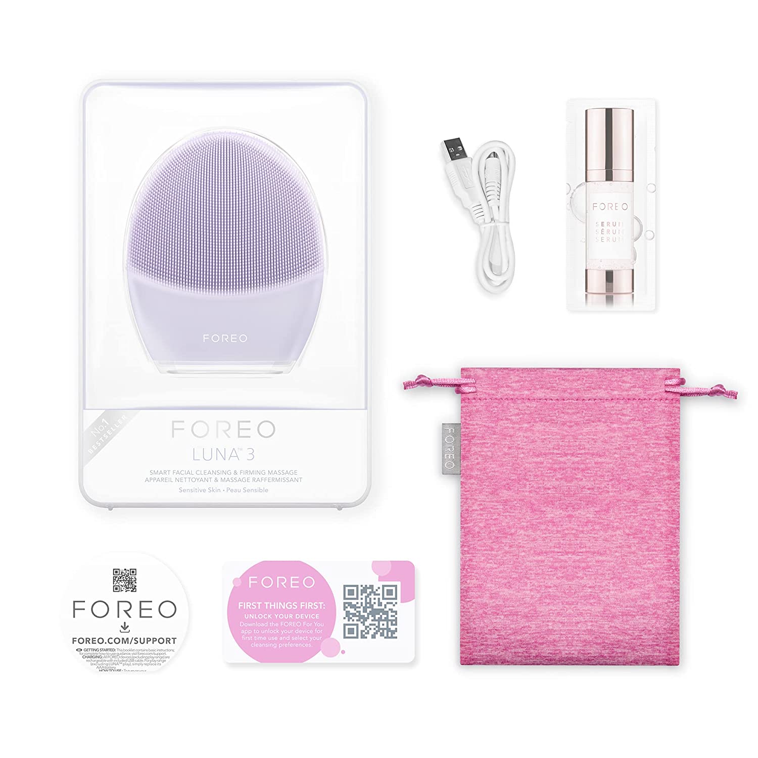 Foreo LUNA 3 Facial Cleansing Brush & Anti Aging Face Massager