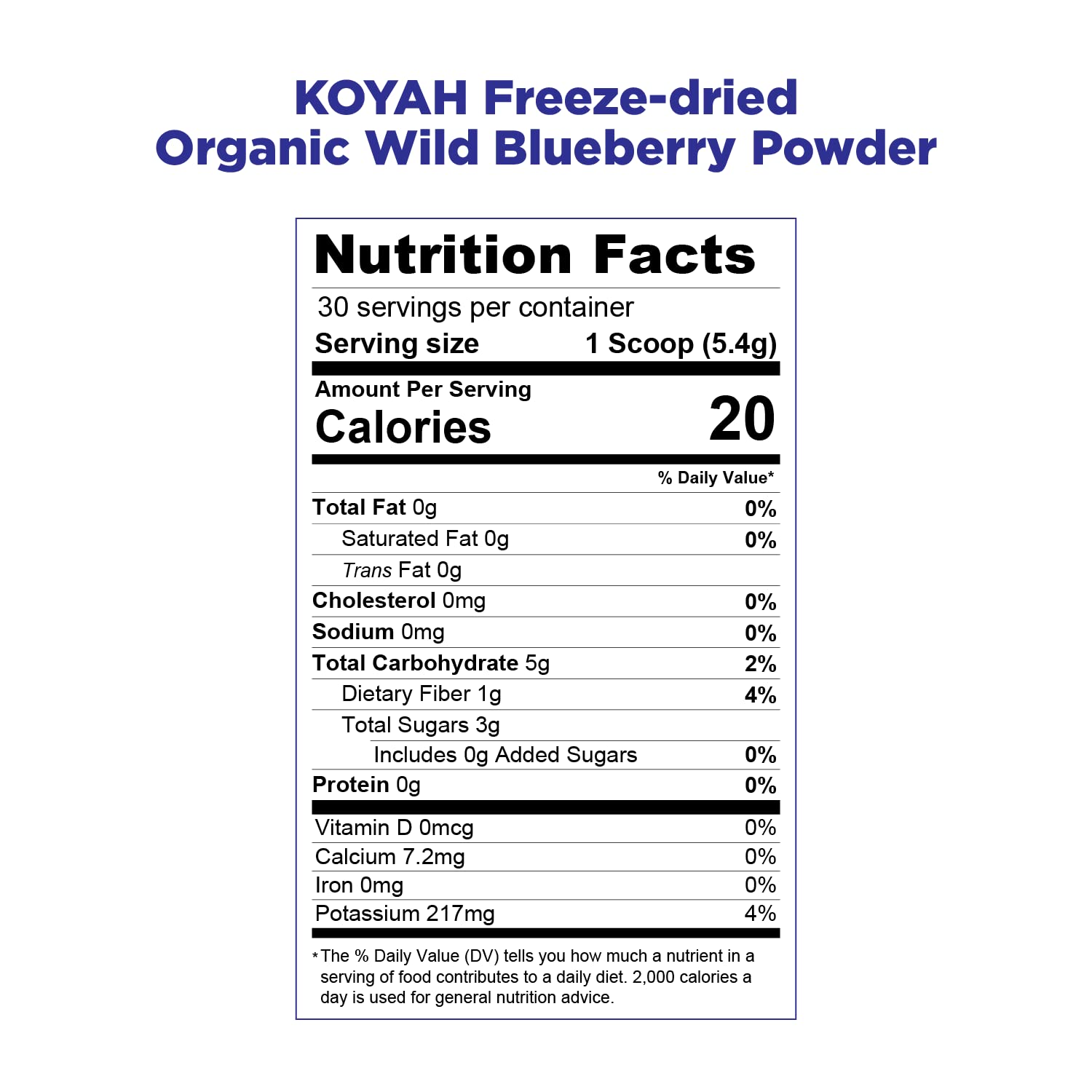 Koyah - Organic Wild Blueberry Powder