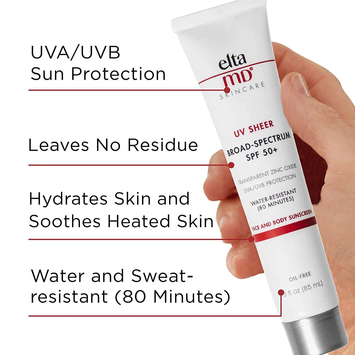 EltaMD UV Sheer SPF 50+ Face and Body Sunscreen Lotion - 1.7 Oz