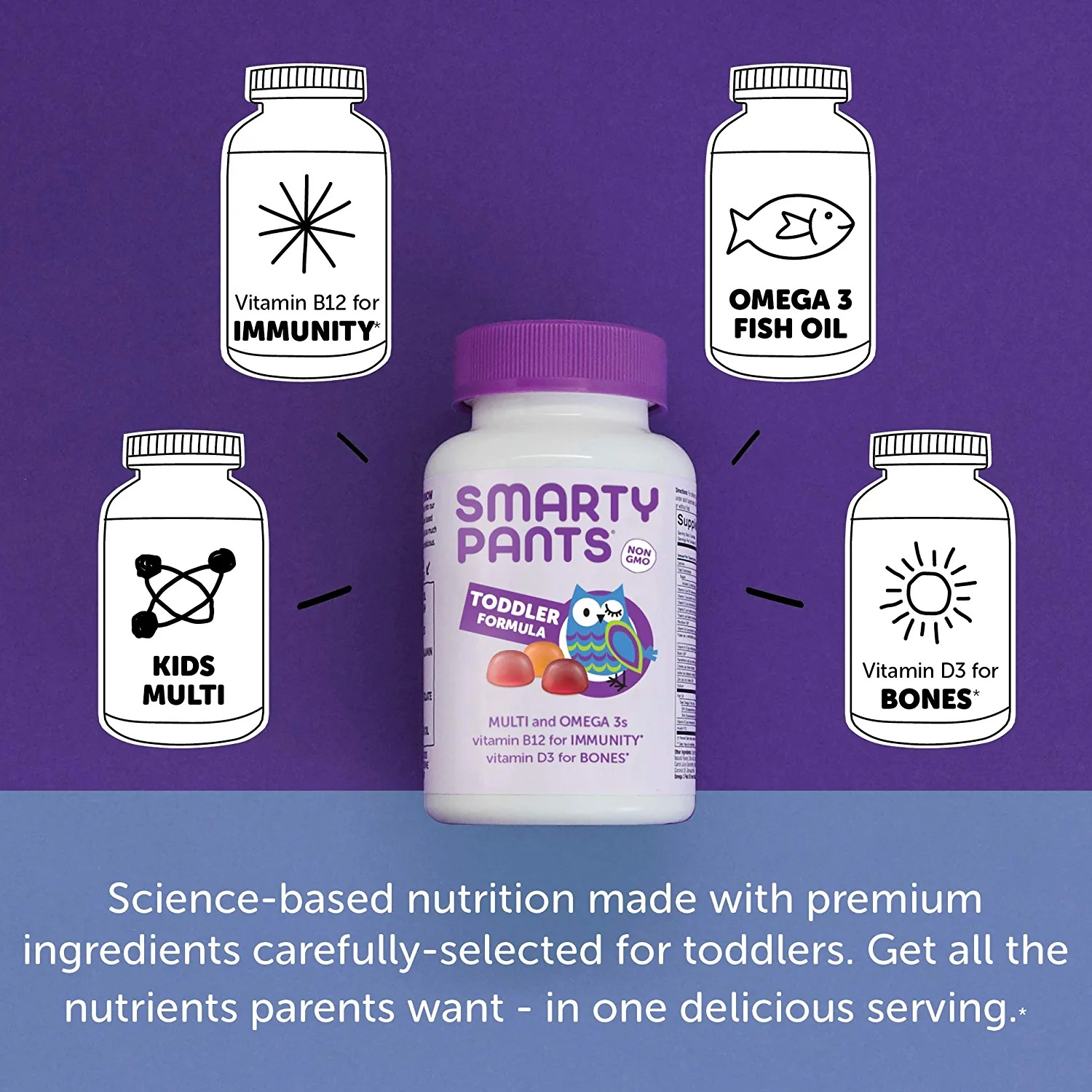 SmartyPants Toddler Formula Daily Gummy Multivitamin - 90 Adet