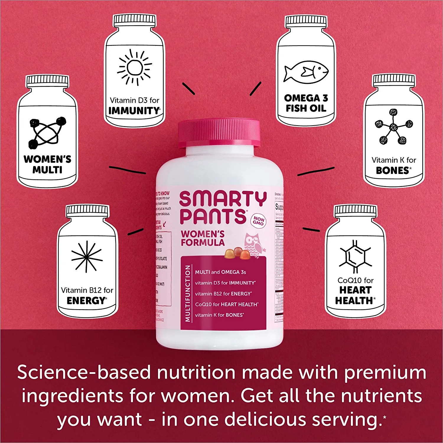 SmartyPants Women's Formula Gummy Vitamins - 180 Adet