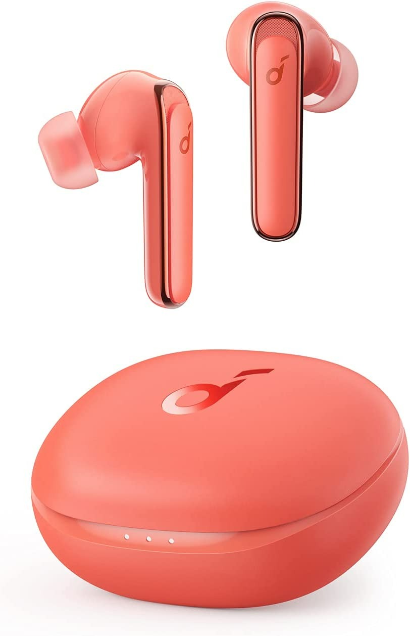 Soundcore by Anker Life P3 Noise Cancelling Earbuds - Coral Red