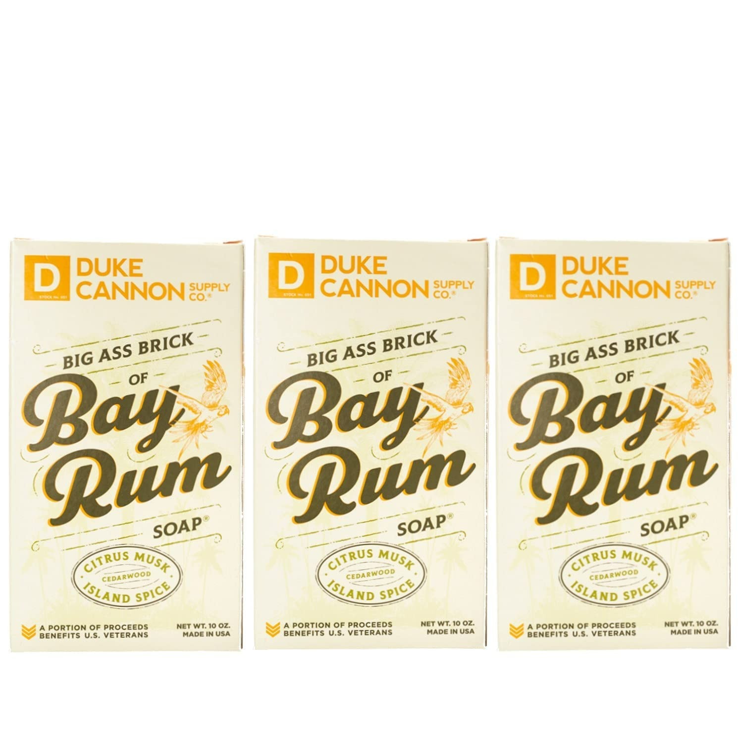 Duke Cannon Supply Co. Soap Bar Bay Rum - 10 Oz - 3 Adet