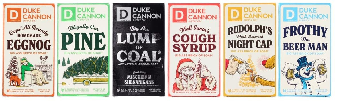 Duke Cannon Supply Co. Six Big Ass Bricks of Holiday Soap Bars Bundle - 6'lı Paket