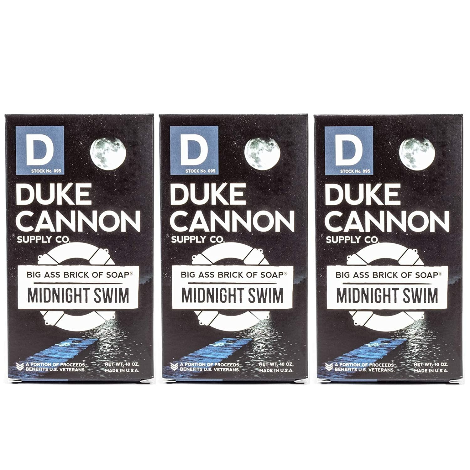Duke Cannon Supply Co. Big Ass Brick of Soap Bar - Ocean & Green - 10 Oz - 3 Adet