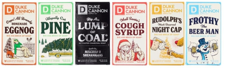 Duke Cannon Supply Co. Six Big Ass Bricks of Holiday Soap Bars Bundle - 6'lı Paket