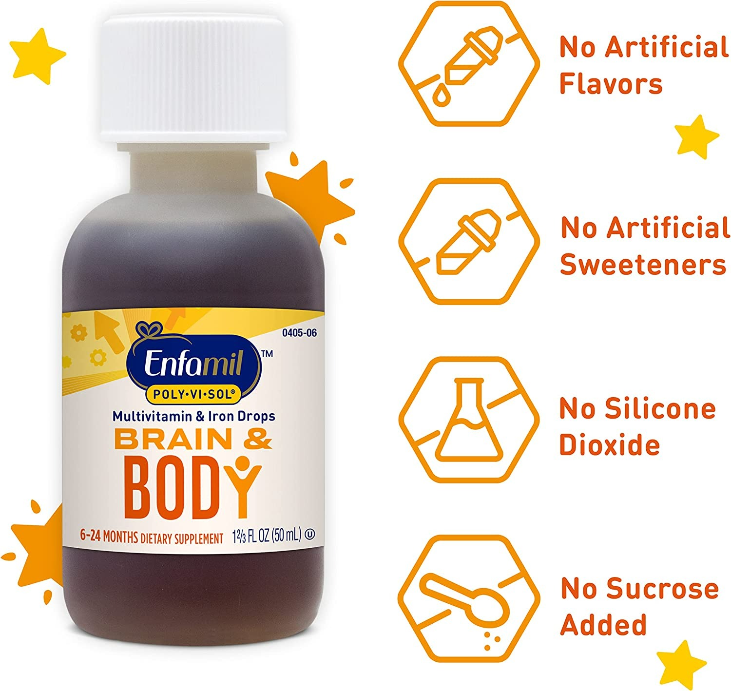 Enfamil Baby Vitamin Poly-Vi-Sol with Iron Multivitamin Supplement Drops - 50 Ml - 3'lü Paket