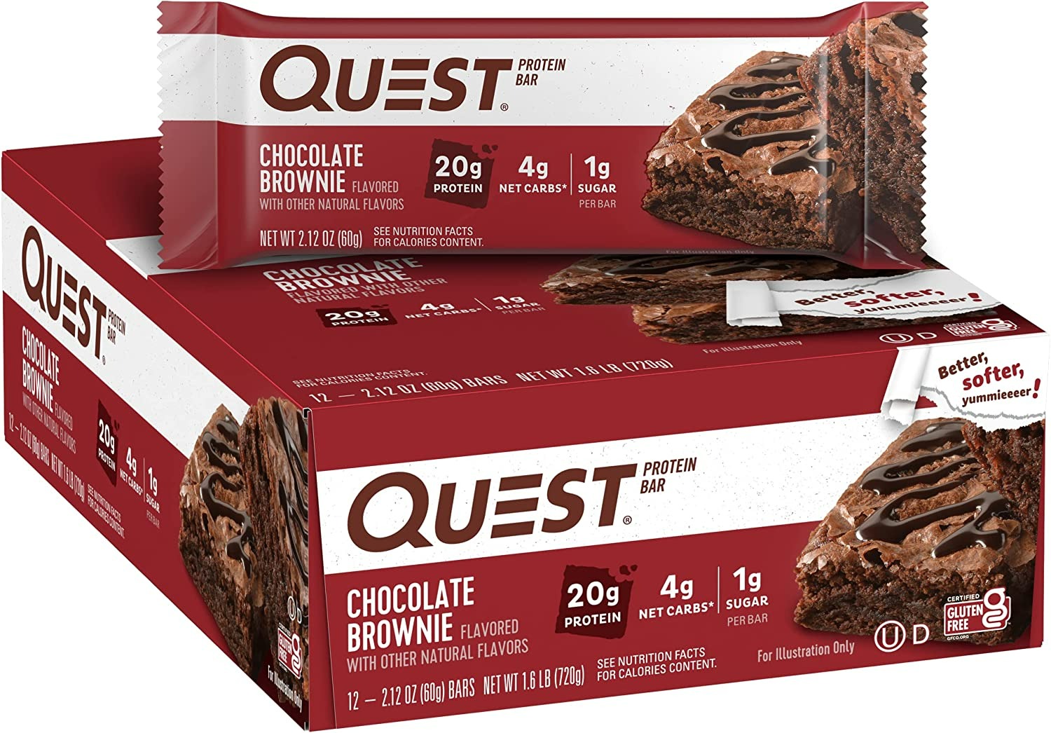 Quest Nutrition Chocolate Brownie Protein Bars - 12 Adet